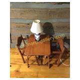 Childs Table & Chair Set W Table Lamp
