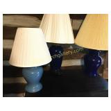 3 Various Table Lamps