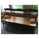 Antique Half Spindle Back Settle