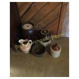 4 Pieces Assorted Stoneware & Ironstone Pitcher