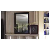 Oil Painting Roses, Framed Mirror