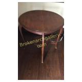 Round Oak Side Table