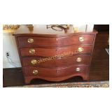 Solid Mahogany Serpentine Front Chest