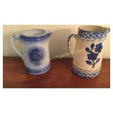2 Salt Glaze Milk Pitchers