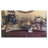 Large Group Assorted Silverplate