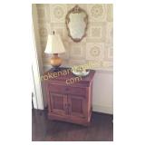 Entry Chest, Lamp, Mirror