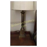 Pair Brass Table Lamps,