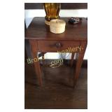 Tapered Leg, Pegged One Drawer Stand