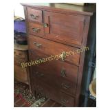 Mixed Woods Tall Chest W Hat Box