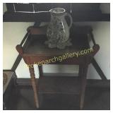 Washstand W Ironstone Pitcher W Towel Bars