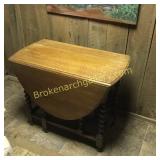 Oak Barley Twist Drop Leaf Table