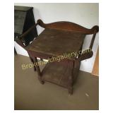 Walnut Washstand W Towel Bars