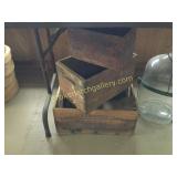 3 Vintage Crates & 3 Cheese Boxes
