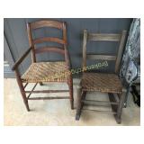 3 Country Chairs, 2 Rockers & Armchair