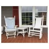 3 Porch Rockers & 2 Tables