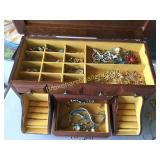 Group of Costume Jewelry In Case