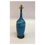 Asian Blue Crackle Glaze Lamp