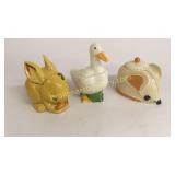 3 Animal Cookie Jars
