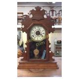 Oak Rooster Head Clock