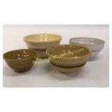 4 Salt Glaze Batter Bowls