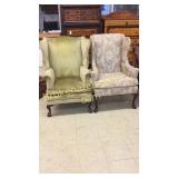 2 Period Wingback Chairs