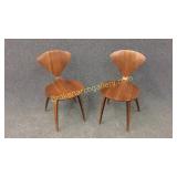 Pair Bentwood Danish Modern Chairs