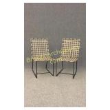 Pair Retro Iron Chairs