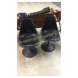 Pair Danish Modern Tulip Chairs & Table