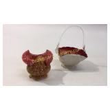 2 Pieces Art Glass
