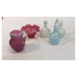 5 Pieces Hobnail and Thumbprint