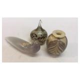 3 Pieces Art Glass