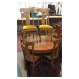 Oak Dining Table W 6 Chairs