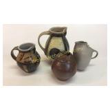 4 Pieces Studio Pottery