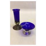 Cobalt Vase, Footed Bowl