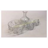 4 Pieces Cut Glass