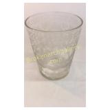 Etched Blown Glass Ice Bucket