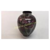 Silver Overlay Amethyst Vase