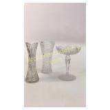 3 Pieces Cut Glass