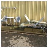 5 Pieces of Vintage Iron Patio Furniture