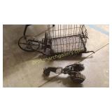 Vintage Lawn Sprinkler, Metal Wheel Barrow