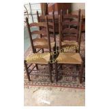 Set of 4 Ladder Back Chairs