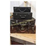 4 Vintage Suitcases