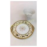 Porcelain Tray and Victorian Fruit Stand