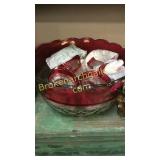 Cranberry Punch Bowl Set