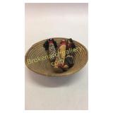 3 Trade Dolls & Coil Basket