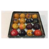 16 Piece Pool Ball Set, Made in Belgium