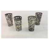 4 Mexican Silver Tumbler Sleeves