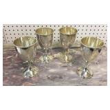4 Sterling Silver Goblets