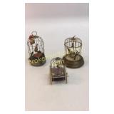 3 Automaton Birds in Cage