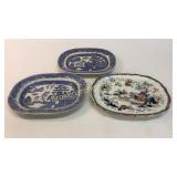 3 Ironstone Platters